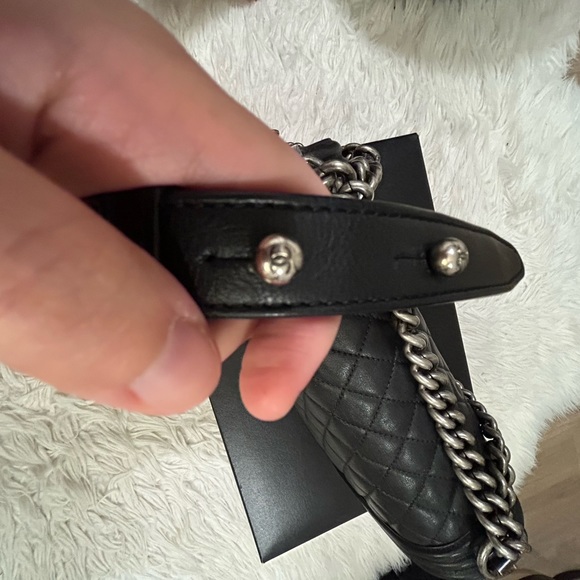 Black Chanel Boy Bag (Old Medium Size) - Picture 13 of 15